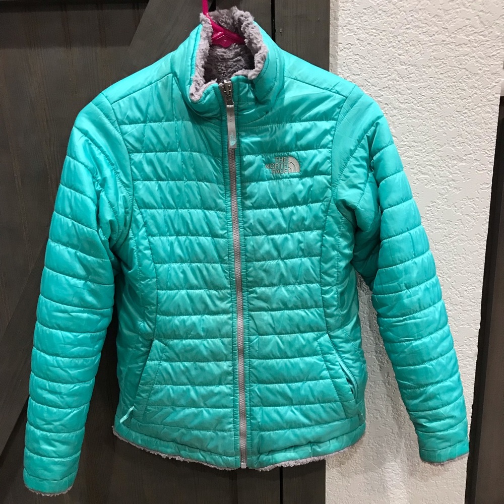 Kids North Face reversible jacket size 14/16